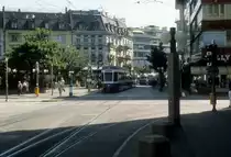 Z�rich VBZ Tram 14 Stauffacher am 20. Juli 1990.