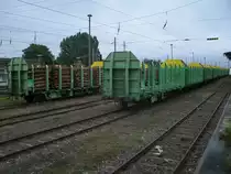 Beladene und unbeladene Laapswagen,am 09.September 2013,in Bergen/R�gen.