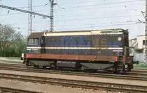 Lokportr�t der slowakischen 721098 am 2.5.2003 im Bahnhof Trebisov.