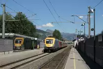 470 002 (MAV) mit REX 1508 Salzburg Hauptbahnhof-W�rgl Hauptbahnhof auf Bahnhof Brixen im Thale am 2-8-2013.