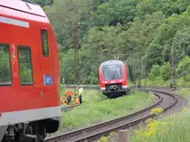 Kurz die M�harbeiten unterbrochen um die M�pse passieren zu lassen und dann ging der Krach weiter :) Aufgenommen in Wernfeld am 23.05.213.