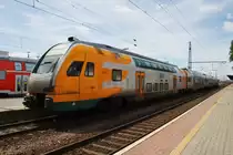 Hier 445 114-2 als RE2 (RE37369) von Cottbus nach Wittenberge, dieser Triebzug stand am 19.7.2013 in Cottbus. 