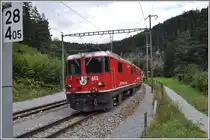 RE1232 mit Ge 4/4 II in Trin. (10.09.2013)