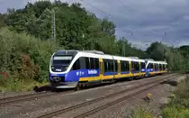 Alpha Trains Europa 643 313/813 und eine weitere 643er, vermietet an NWB (VT 643 313 und VT 643 3XX), sind als Doppeleinheit am 15.09.13 bei Vehrte als Leerfahrt in Richtung Osnabrück unterwegs..  