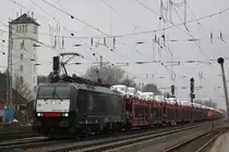 MRCE Dispolok/TXL ES 64 F4-287 am 28.3.13 mit einem Autozug in Verden (Aller).
