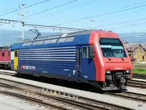 SBB - Lok 450 031-8 im Bahnhofsareal von Yverdon-les-Banis am 04.09.2013