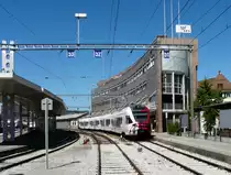 tpf - Triebzug RABe 527 191-6 im Bahnhof Bulle am 04.09.2013