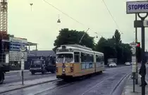 K�benhavn / Kopenhagen SL 5 (D�WAG-GT5 888) Amager Boulevard / Artillerivej im Juni 1971.
