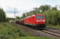 Am 21.September 2013 war DBSR 185 153 mit einem gemischten G�terzug bei Marienborn auf dem Weg Richtung Magdeburg.