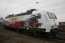 PRESS 145 023 (145 083) am 5.4.13 abgestellt in H�rth-Kalscheuren.Die Lok brachte zuvor den DGS 94439 (Sdl.Leerwagen f�r Holzverladung in der Eifel) von Stendal nach H�rth,welchen Ich aber leider verpasste.