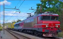 S� 363-038 zieht LkW-Zug durch Maribor-Tabor Richtung Tezno Verschiebebahnhof. /14.9.2013