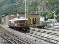 BLS - Ae 6/8  208 vor dem BLS Depot in Brig am 07.09.2013