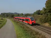 Der 442 246 als S Bahn nach Neumarkt Oberpfalz am 08.10.2013 unterwegs bei P�lling.