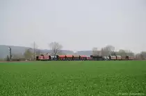 212 084 (92 80 1212 084-8 D-GfE) mit Fotozug DGS92073 am 21.04.2013 bei Freih�ls