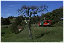 STLB Triebwagen 2 f�hrt als R 8607 von Feldbach nach Bad Gleichenberg. 
Hofst�tten 4.10.2013