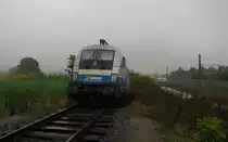 Vermutlich bei Rangierarbeiten im G�terverkehrszentrum Erfurt-Vieselbach wurde die MWB 1116 911-7 (91 80 6182 911-8 D-MWB) �ber den Prellbock vom Auszuggleis geschoben und ist eine kleine B�schung herunter get�rzt. Von einem freizug�nglichen Gel�nde aus am 11.10.2013 fotografiert.