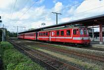 Heute konnte ich endlich einmal diesen sch�nen alten AB Pendel fotografieren. BDe 4/4 Nr. 46 mit seinem Pendel beim Wenden in Gossau SG, 11.10.2013.