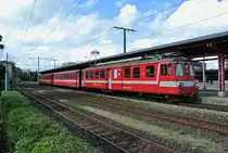 Heute konnte ich endlich einmal diesen sch�nen alten AB Pendel fotografieren. BDe 4/4 Nr. 46 mit seinem Pendel beim Wenden in Gossau SG, 11.10.2013.