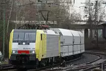 MRCE Dispolok/Niag ES 64 F4-206 am 15.4.13 mit einem Kohlezug in D�sseldorf-Rath.