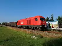 2016 077-8 ist mit GZ75850 entlang von frischen Gr�sern u. Kr�utern unterwegs; 130716