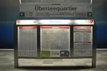HAMBURG, 07.10.2013, Info-Tafel im U-Bahnhof Überseequartier (Linie U 4)