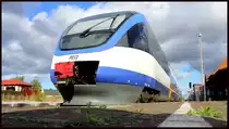 2006 ist dieser Talent zur OLA dazu gekommen! Ostseeland Verkehr GmbH VT 0013 am 18.10.2013 als Verst�rkerzug von Pasewalk nach Ueckerm�nde Stadthafen im Bahnhof Torgelow