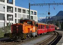 RhB: Gm 3/3 232 auf Rangierfahrt in Chur am 18. Oktober 2013.
Foto: Walter Ruetsch