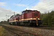 EfW 203 006 schleppt 232 088 in Richtung Osnabrück (Diepholz, 20.10.13).