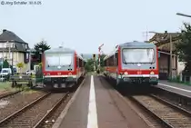 928 444 nach Gr�nberg und 628 331 nach Gie�en begegneten sich am 30.8.05 in Reiskirchen.

