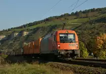 RTS-1216 902 (ES 64 U4) am 02.10.13 mit einen Containerzug Richtung S�den.