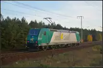 ITL 185-CL 006 / 185 506 solo am 22.10.2013 abends in der Berliner Wuhlheide unterwegs (NVR-Nummer 91 80 6185 506-3 D-ITL)