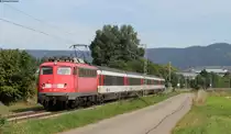 113 267-9 mit dem IC 183 (Stuttgart Hbf-Z�rich HB) bei Weilheim 22.9.13