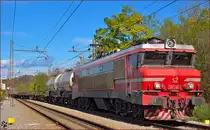 S� 363-007 zieht G�terzug durch Maribor-Tabor Richtung Tezno Verschiebebahnhof. /16.10.2013