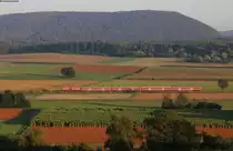 218 343-2 mit dem RE 20745 (Basel Bad Bf-Erzingen(Baden)) bei Erzingen 24.9.13