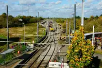Der neue Gleisverlauf in Merkenich am 27.10.2013.