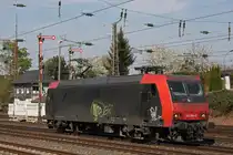 MRCE/NIAG 145 084 am 24.4.13 als Tfzf in D�sseldorf-Rath.