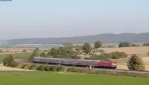RE 14066 (Bad Harzburg-Hannover Hbf) mit Schublok 218 451-3 bei D�rnten 3.10.13