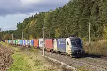 WLB ES64U2-020 mit dem DGS 42943 nach Wien Donaukaibahnhof bei Hagenb�chach (30.10.2013)