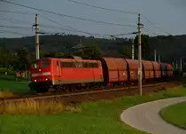 151 009 mit einem Erzzug am 02.07.2008 bei Ingling.