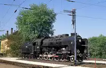 Am 17.4.1989 fotografierte ich am Bahnhof Rakosvenkz� in Budapest das
dortige Lok Denkmal mit der ehemaligen MAV Dampflok 424.005. 