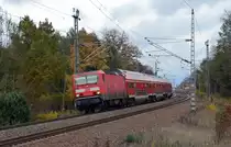 143 917 hat mit ihrer RB am 10.11.13 den Bahnhof Burgkemnitz verlassen und f�hrt ihre RB nun weiter nach Leipzig.