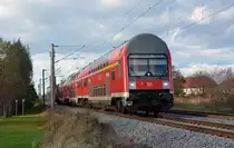Am 09.11.13 fuhr diese RB von Falkenberg(Elster) �ber Dessau nach Leipzig durch Greppin. Der eingesetzte Steuerwagen wird auf dieser Linie sonst nicht eingesetzt.
