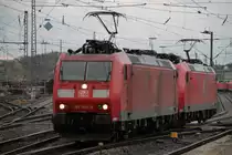 Hier rangiert 185 099 zusammen mit 185 122 am 10.11.13 in Limburg.