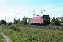 185 040-3 als Lz gen Basel am Nachmittag des 19.10.13 bei H�gelheim kurz vor M�llheim (Baden).