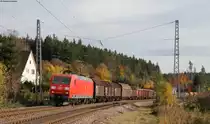 145 021-1 mit dem EK 55834 (Villingen(Schwarzw)-Offenburg Gbf) bei Peterzell 25.10.13