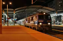 EP09 026 ist gerade mit einem IC in Katowice Angekommen und endet dort (29.10.2013)