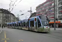 Be 6/8 mit der Betriebsnummer 652 mit der IP-Suisse Vollwerbung auf der Linie 8 beim Bubenbergplatz. Die Aufnahme stammt vom 08.11.2013.