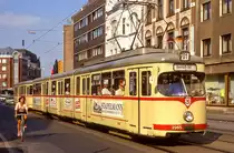 D�sseldorf Tw 2965 in der M�nsterstra�e Richtung Stadtmitte, 02.07.1987.