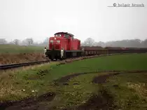 295 018-6 fuhr mit mehreren rungenwagen zum bhf glinde am 28.02.13