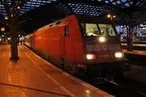 Kurz nach der Ankunft von 101 055-2 mit dem EC 8 (Chur - Hamburg-Altona) in K�ln Hbf